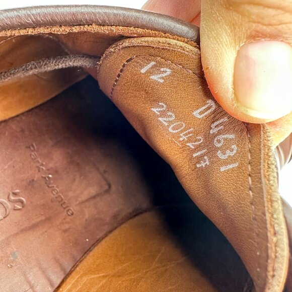 Allen Edmonds Park Avenue Men Size 12D Brown Leather Cap Toe Oxford Dress Shoes - Picture 10 of 12